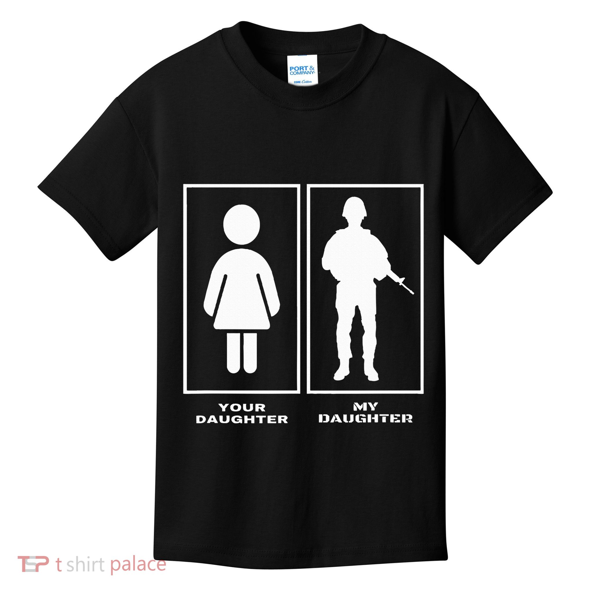 Proud Soldier Mom Dad Your Daughter My Daughter Military Kids T-Shirt