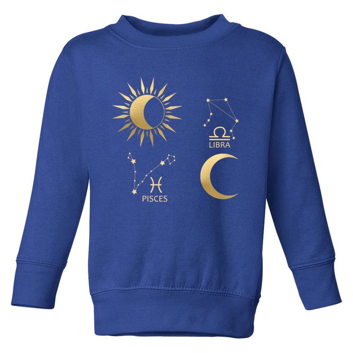 Pisces Sunlibra Moon Zodiac Great Gift Toddler Sweatshirt