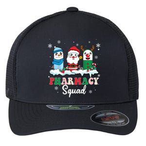 Pharmacy Squad Medicine Pills With Santa Snow Reindeer Meaningful Gift Flexfit Unipanel Trucker Cap