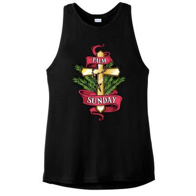 Palm Sunday Meaningful Gift Ladies PosiCharge Tri-Blend Wicking Tank