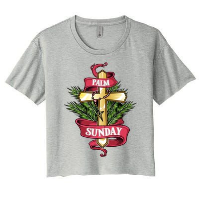 Palm Sunday Meaningful Gift Women's Crop Top Tee