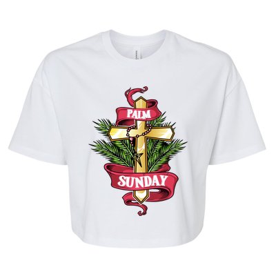 Palm Sunday Meaningful Gift Bella+Canvas Jersey Crop Tee