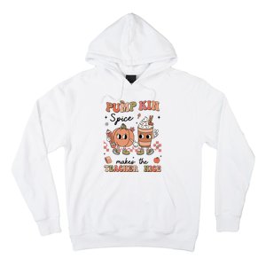 Pumpkin Spice Makes Teacher Nice Retro Teacher Thanksgiving Hoodie