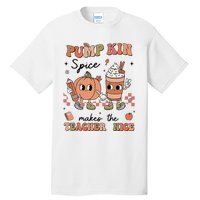 Pumpkin Spice Makes Teacher Nice Retro Teacher Thanksgiving Tall T-Shirt