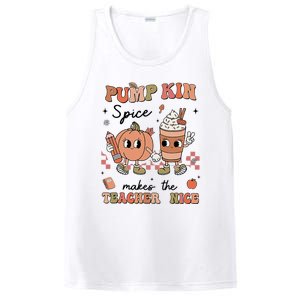 Pumpkin Spice Makes Teacher Nice Retro Teacher Thanksgiving PosiCharge Competitor Tank