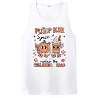 Pumpkin Spice Makes Teacher Nice Retro Teacher Thanksgiving PosiCharge Competitor Tank