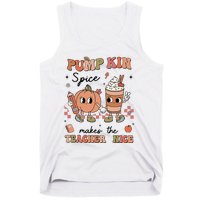 Pumpkin Spice Makes Teacher Nice Retro Teacher Thanksgiving Tank Top