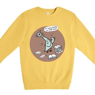 Pigeon So Many Books So Little Time It's Good Day To Read Book Piggie Gerald Premium Crewneck Sweatshirt