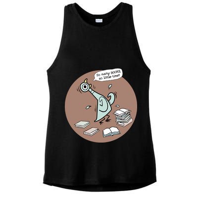 Pigeon So Many Books So Little Time It's Good Day To Read Book Piggie Gerald Ladies PosiCharge Tri-Blend Wicking Tank