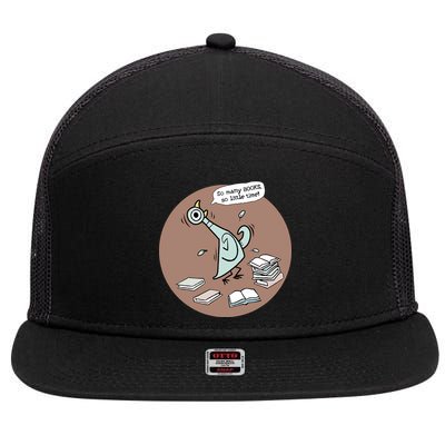 Pigeon So Many Books So Little Time It's Good Day To Read Book Piggie Gerald 7 Panel Mesh Trucker Snapback Hat