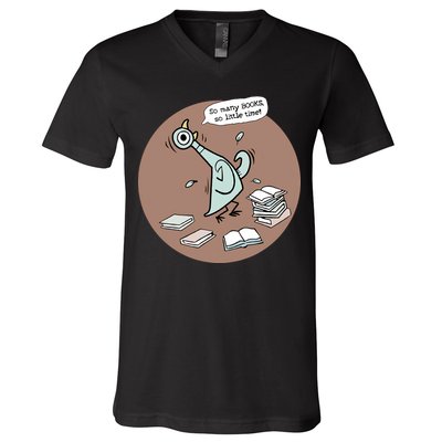 Pigeon So Many Books So Little Time It's Good Day To Read Book Piggie Gerald V-Neck T-Shirt