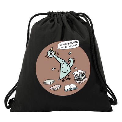 Pigeon So Many Books So Little Time It's Good Day To Read Book Piggie Gerald Drawstring Bag