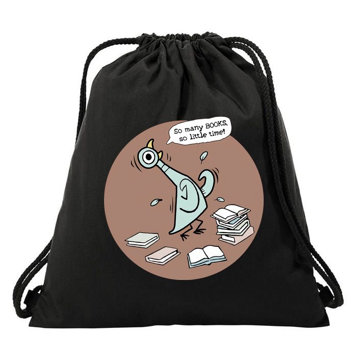 Pigeon So Many Books So Little Time It's Good Day To Read Book Piggie Gerald Drawstring Bag
