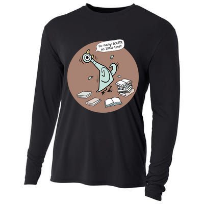Pigeon So Many Books So Little Time It's Good Day To Read Book Piggie Gerald Cooling Performance Long Sleeve Crew