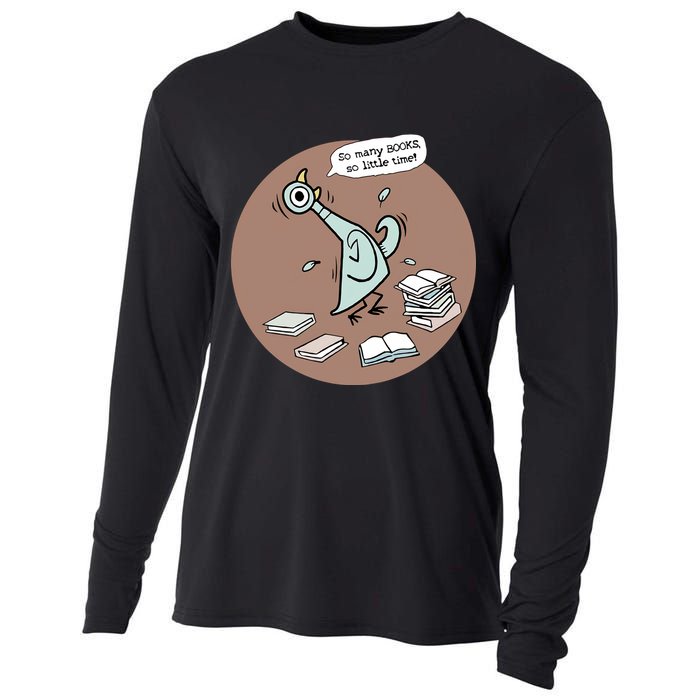 Pigeon So Many Books So Little Time It's Good Day To Read Book Piggie Gerald Cooling Performance Long Sleeve Crew