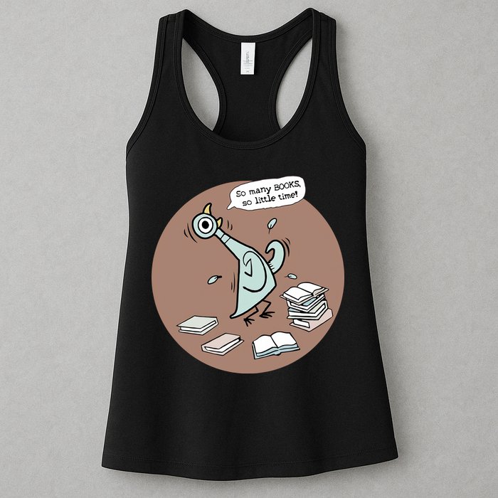 Pigeon So Many Books So Little Time It's Good Day To Read Book Piggie Gerald Womens Tank Top