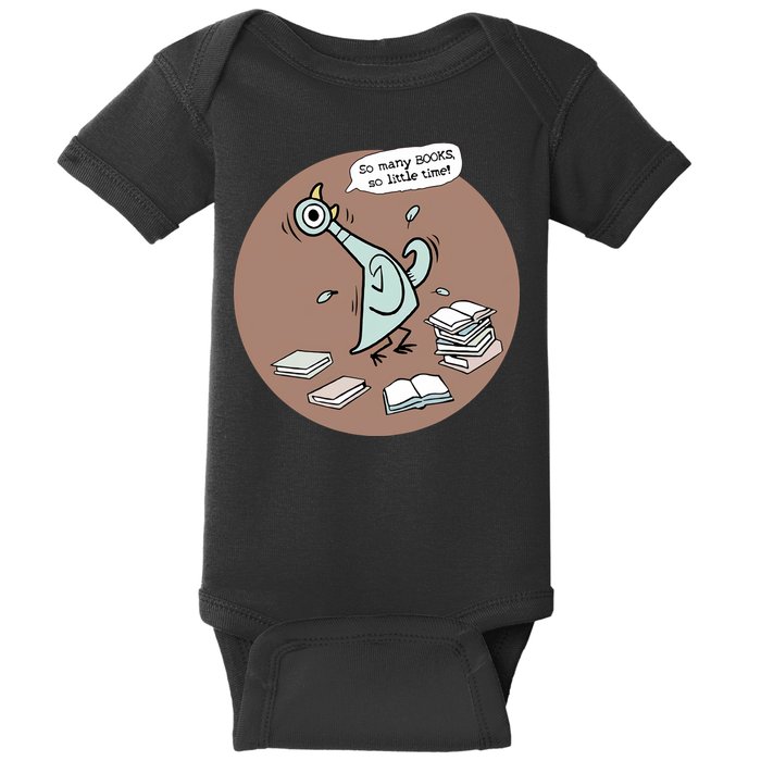 Pigeon So Many Books So Little Time It's Good Day To Read Book Piggie Gerald Baby Bodysuit