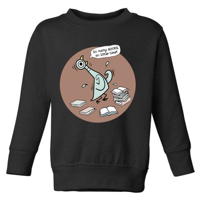 Pigeon So Many Books So Little Time It's Good Day To Read Book Piggie Gerald Toddler Sweatshirt