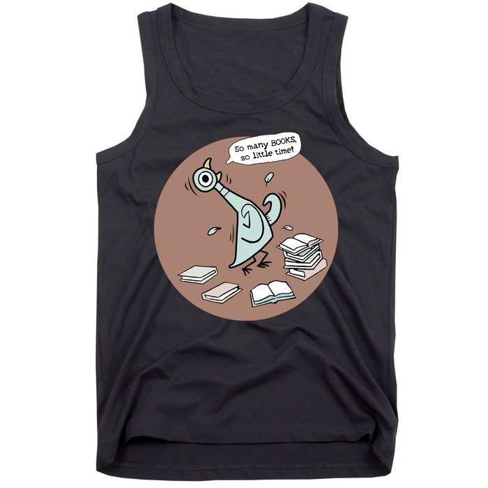 Pigeon So Many Books So Little Time It's Good Day To Read Book Piggie Gerald Tank Top