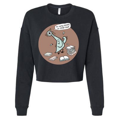 Pigeon So Many Books So Little Time It's Good Day To Read Book Piggie Gerald Cropped Pullover Crew