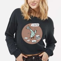 Pigeon So Many Books So Little Time It's Good Day To Read Book Piggie Gerald Cropped Pullover Crew