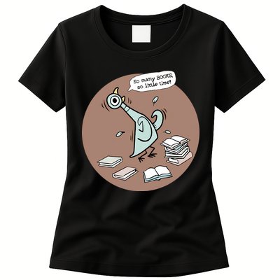 Pigeon So Many Books So Little Time It's Good Day To Read Book Piggie Gerald Womens T-Shirt