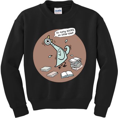 Pigeon So Many Books So Little Time It's Good Day To Read Book Piggie Gerald Kids Sweatshirt