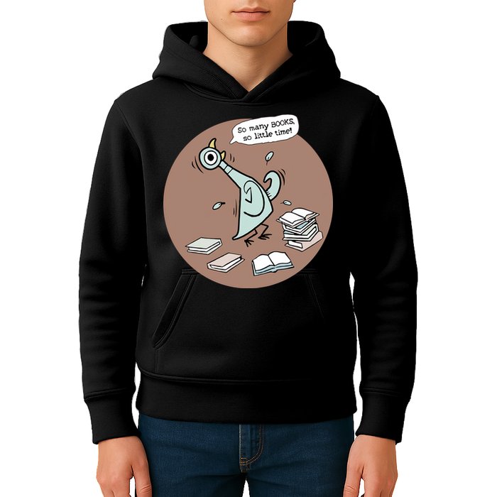 Pigeon So Many Books So Little Time It's Good Day To Read Book Piggie Gerald Kids Hoodie
