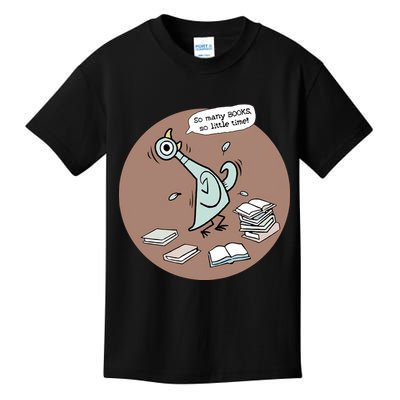 Pigeon So Many Books So Little Time It's Good Day To Read Book Piggie Gerald Kids T-Shirt