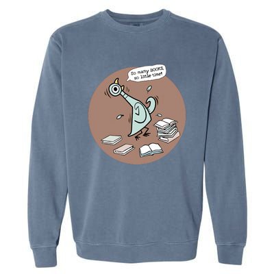 Pigeon So Many Books So Little Time It's Good Day To Read Book Piggie Gerald Garment-Dyed Sweatshirt