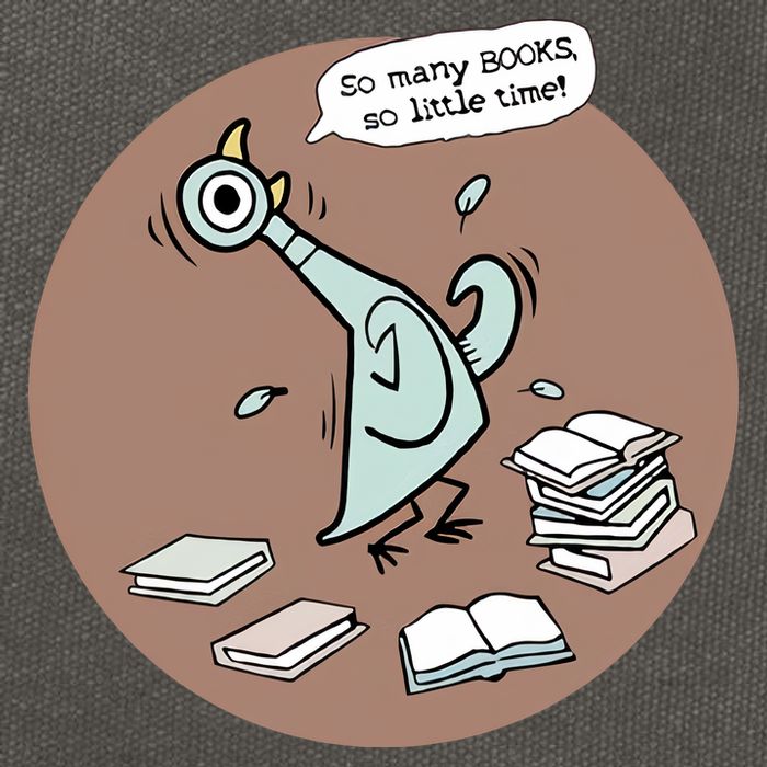 Pigeon So Many Books So Little Time It's Good Day To Read Book Piggie Gerald Cotton Canvas Backpack