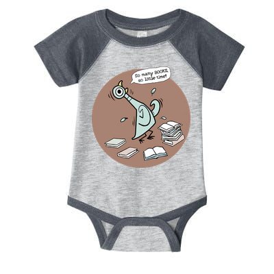 Pigeon So Many Books So Little Time It's Good Day To Read Book Piggie Gerald Infant Baby Jersey Bodysuit