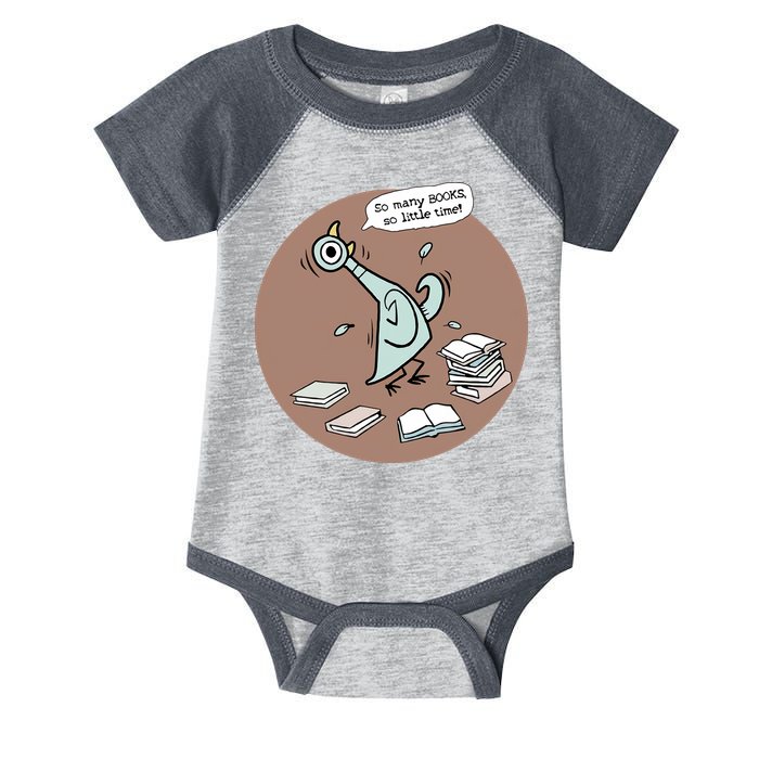 Pigeon So Many Books So Little Time It's Good Day To Read Book Piggie Gerald Infant Baby Jersey Bodysuit