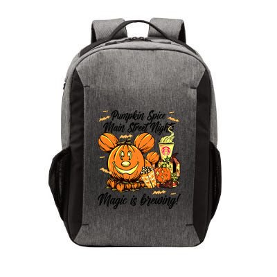 Pumpkin Spice & Main Street Nights Magic Is Brewing Pumkin Coffee Vector Backpack