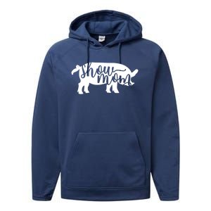 Pig Show Mom Gift Performance Fleece Hoodie