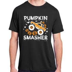 Pumpkin Smasher Monster Truck Halloween Gift Adult ChromaSoft Performance T-Shirt