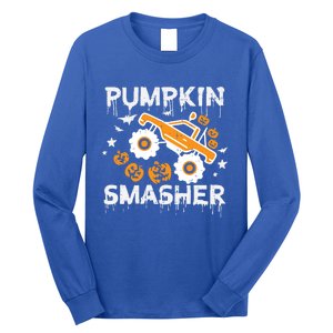 Pumpkin Smasher Monster Truck Halloween Gift Long Sleeve Shirt