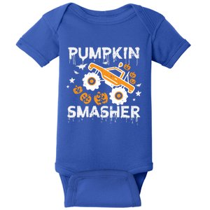 Pumpkin Smasher Monster Truck Halloween Gift Baby Bodysuit