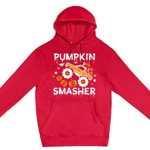 Pumpkin Smasher Monster Truck Halloween Gift Premium Pullover Hoodie