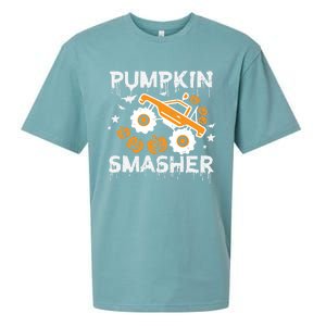 Pumpkin Smasher Monster Truck Halloween Gift Sueded Cloud Jersey T-Shirt