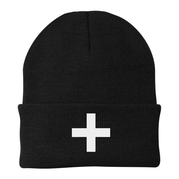 Plus Sign + Matching Alphabet, Numbers, And Symbols Math Knit Cap Winter Beanie