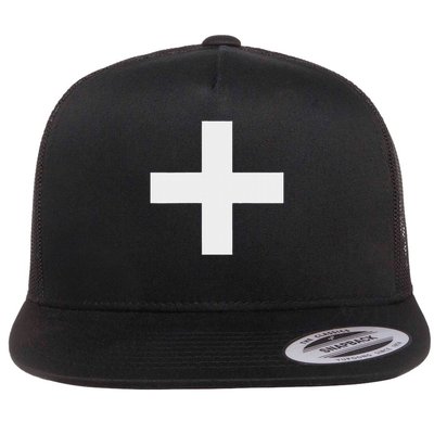Plus Sign + Matching Alphabet, Numbers, And Symbols Math Flat Bill Trucker Hat