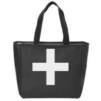 Plus Sign + Matching Alphabet, Numbers, And Symbols Math Zip Tote Bag
