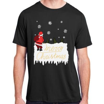 Peeing Santa Merry Christmas Ugly Christmas Xmas Great Gift Adult ChromaSoft Performance T-Shirt