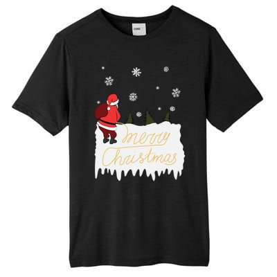 Peeing Santa Merry Christmas Ugly Christmas Xmas Great Gift Tall Fusion ChromaSoft Performance T-Shirt