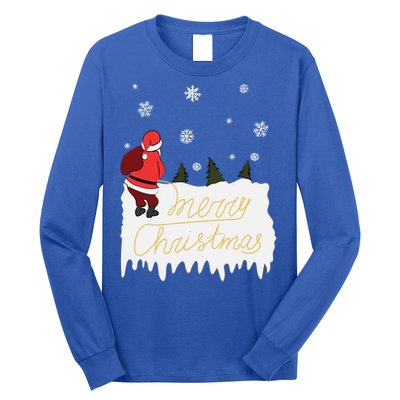 Peeing Santa Merry Christmas Ugly Christmas Xmas Great Gift Long Sleeve Shirt