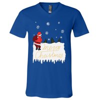 Peeing Santa Merry Christmas Ugly Christmas Xmas Great Gift V-Neck T-Shirt