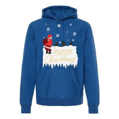 Peeing Santa Merry Christmas Ugly Christmas Xmas Great Gift Premium Hoodie