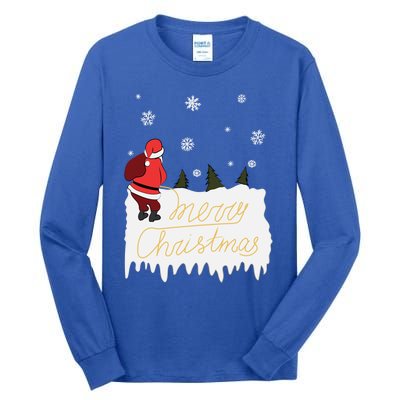 Peeing Santa Merry Christmas Ugly Christmas Xmas Great Gift Tall Long Sleeve T-Shirt