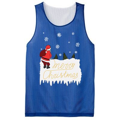 Peeing Santa Merry Christmas Ugly Christmas Xmas Great Gift Mesh Reversible Basketball Jersey Tank